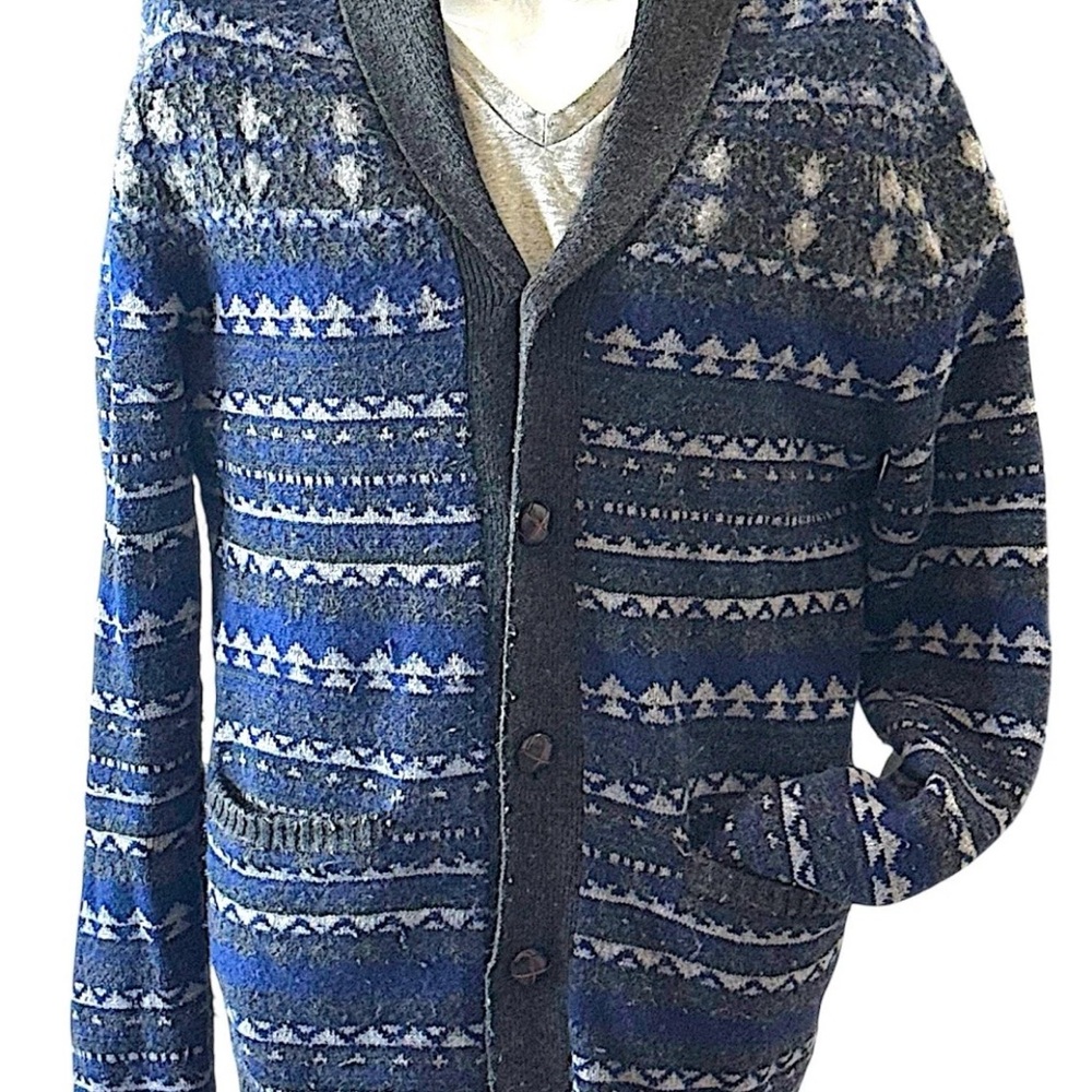 Men’s 1901 Cardigan Jacket Blue Button Down